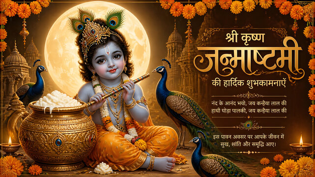 Krishna Janmashtami background