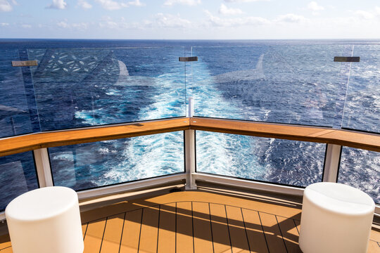 Deck of cruise ship