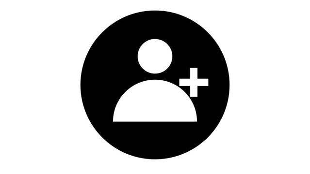 Add new user profile icon with a plus sign representing account creation register member signup icon person addition contact graphic user management avatar symbol identity interface