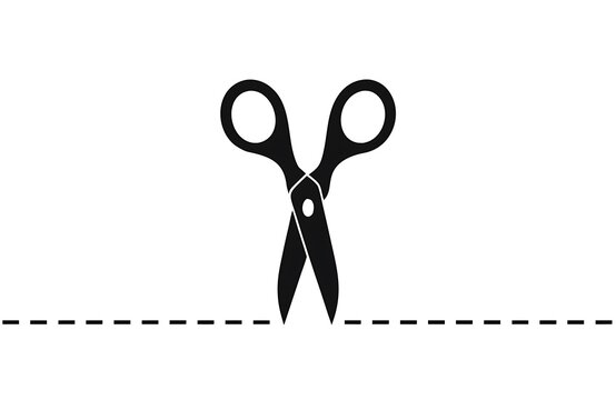 Simple scissors icon cut concept image design high resolution picture