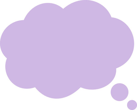 Purple Cloud Thought Bubble Illustration