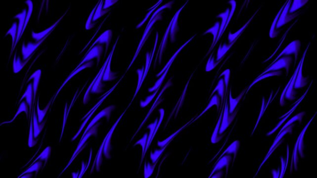 Dynamic Abstract Purple Flowing Waves on Black Background &ndash; Seamless Loop