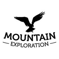 Fototapeta premium Mountain exploration travel label