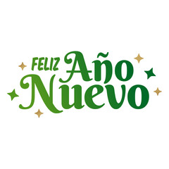 Fototapeta premium Feliz ano nuevo lettering message