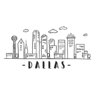 Dallas cathedral dome tower skyline sticker