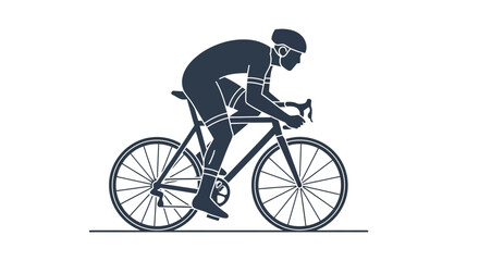 Fototapeta premium Cyclist Riding a Racing Bicycle.
