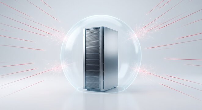 Minimal Secure Server Isolated Inside Protective Light Barrier
