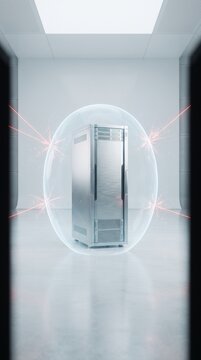 Minimal Secure Server Isolated Inside Protective Light Barrier