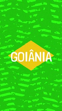 Goiania text - Brazil Colors Minimalist Glitch Animation