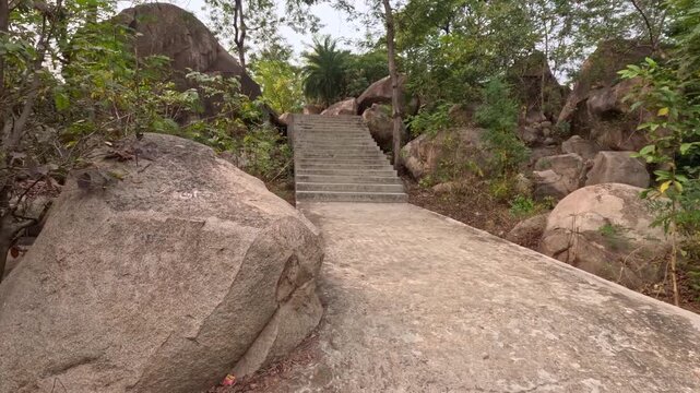 Walking the Pathway to Mama Vagne Pahar | Scenic POV Nature Footage