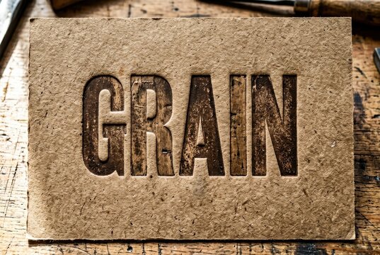 Whole Grain Label on Rustic Cardboard for Sustainable Food Marketing