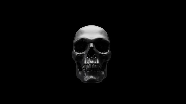 Concept of death with a human skull