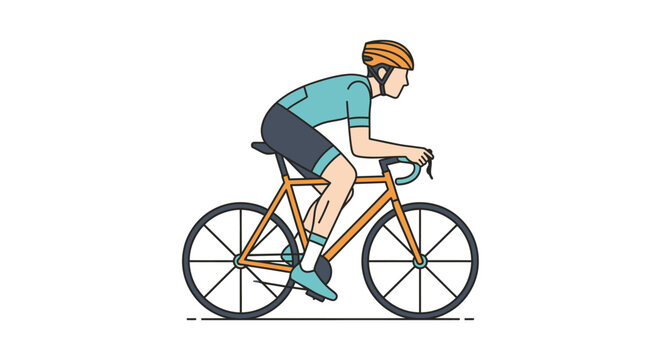Man Riding a Bicycle Outdoors.