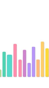 Animated Bar Graphs Dynamically Shifting Colors, Transitioning From Blue to Yellow, Creating a Vibrant Data Visualization Loop.