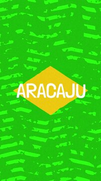 Aracaju text - Brazil Colors Minimalist Glitch Animation