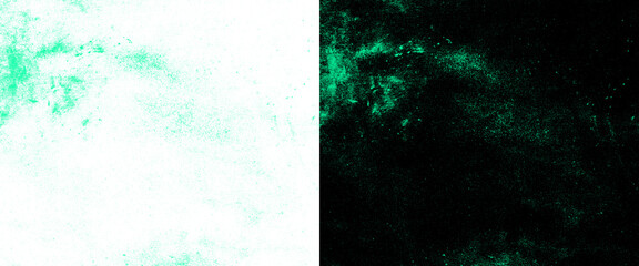 Abstract emerald green texture, distressed mint watercolor wash on white, dark teal cosmic nebula background for creative design © AMS Studio