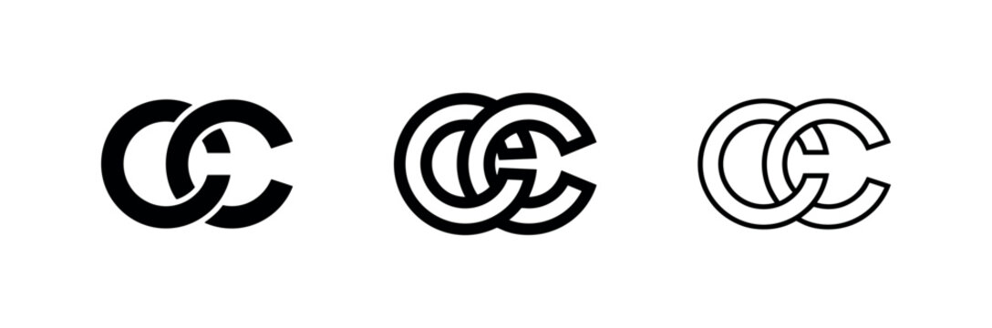 Linked Circles or Creative Commons CC License Icon Set