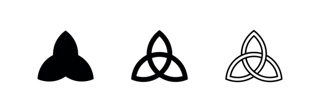 Celtic Triquetra Trinity Knot Icon Set