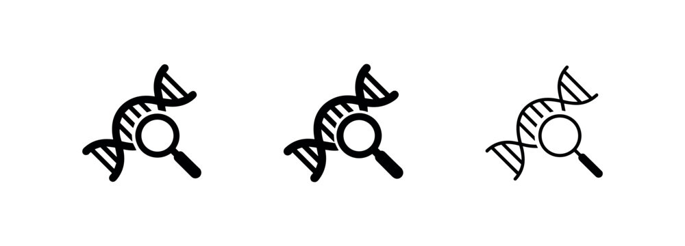 DNA Analysis and Genetic Research Icon Set