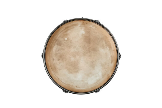 Top view of aged round drum membrane