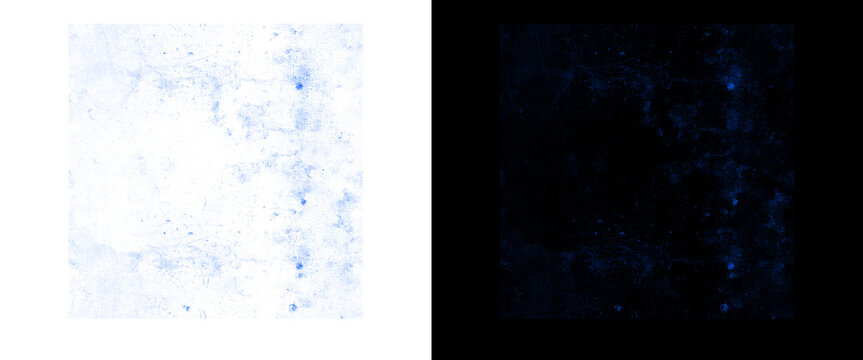 Abstract blue watercolor texture, artistic ink wash background on white and black. Grungy indigo paint splatters, ethereal navy blue artistic paper.