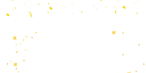 Obraz premium Golden Confetti Celebration Background with glitter sparkles and star Falling Party Streamers and Copy Space festive celebration design elements.