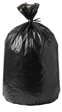 black garbage bag