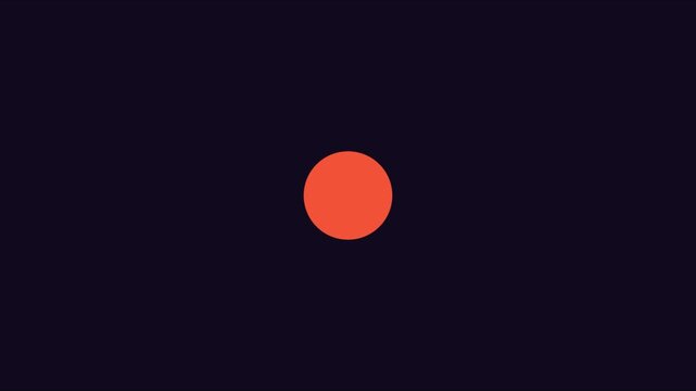 Minimalist abstract morphing shape animation: red organic blob pulsing on dark 4k background, motion minimalist