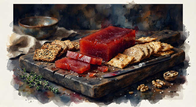 Sweet Quince Paste with Crackers