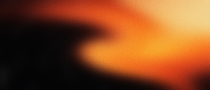 Vintage light leak texture with warm orange glow on black background. Retro film burn effect for cinematic photo overlays. Abstract analog sun flare and grainy light streak for creative editing.