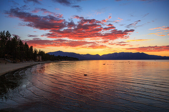 Sunset over South Lake Tahoe