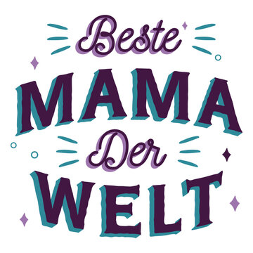 Beste mama der volte german lettering