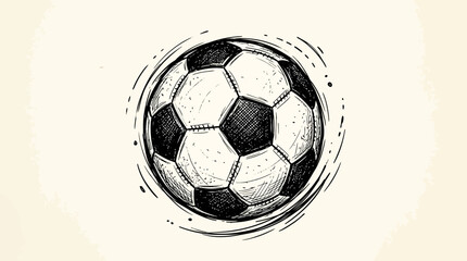 Naklejka premium Grunge Soccer Ball on Distressed Background for Sports Competition, Football Game, Team Activity and Dynamic Athletic Design