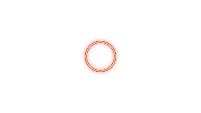 white concentric circles radar pulse horizontal layout loop, . Minimal pulse ring overlay with alpha channel and open center