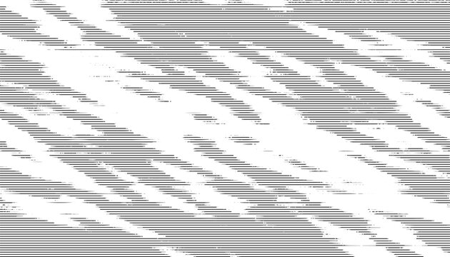 Black and white abstract and grunge horizontal lines pattern with rough effects for sporty background and jersey design element. Vector format illustration. EPS10