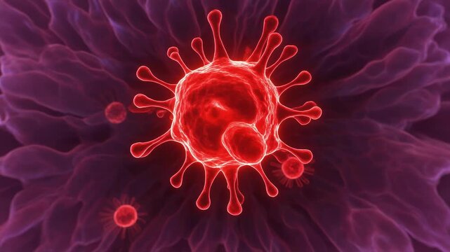 Dendritic Cell Revealing Glowing Endosomal Rosettes for Immunology Research