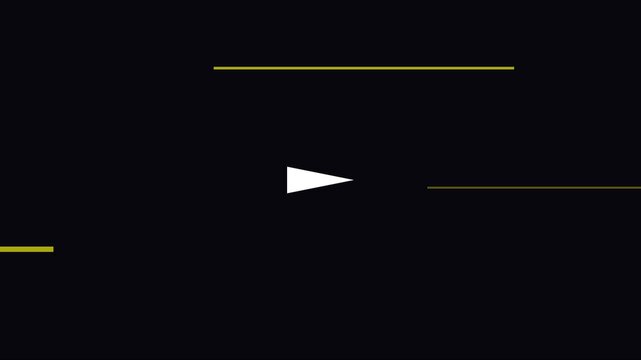 Minimalist abstract motion with animation 4k white triangle and gold lines on dark background, for modern digital, and tech presentations