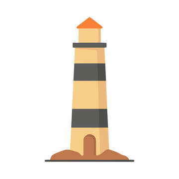 Striped lighthouse illustration