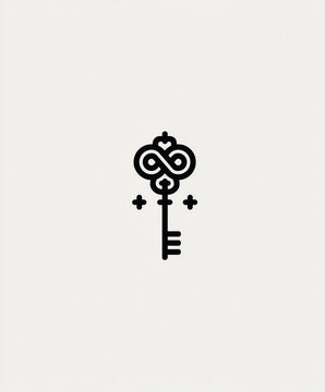 Minimalist Key with Infinity Symbol