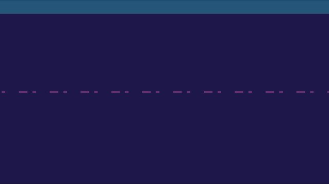 Minimalist abstract motion animation 4k background, with pulsing pink, dashed line on, dark blue gradient