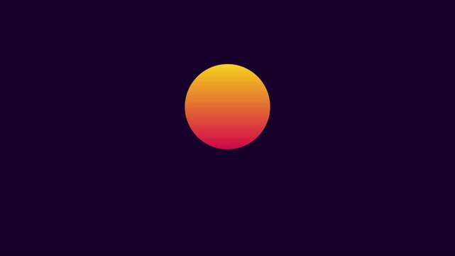 Abstract gradient sun circle motion animation 4k background, with minimalist geometric, lines for modern, digital and creative projects