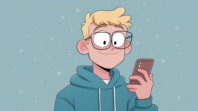 Casual Chatting Character Illustration