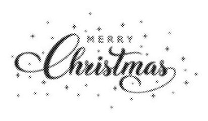 Merry Christmas halftone typography design isolated on a white background for holiday greeting cards transparent background © AbstractZone