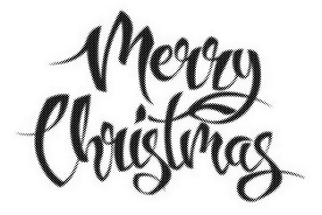 Merry Christmas halftone typography design with a creative decorative lettering style transparent background © AbstractZone