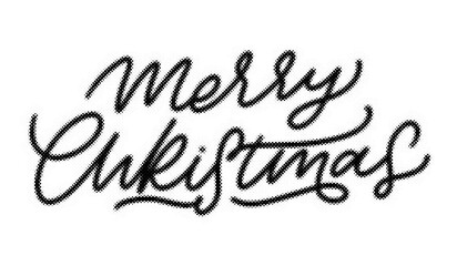 Merry Christmas hand written typography isolated on a white background for festive holiday cards transparent background © AbstractZone