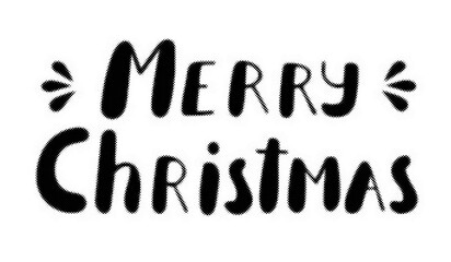 Merry Christmas hand written typography isolated on a white background for holiday design transparent background © AbstractZone