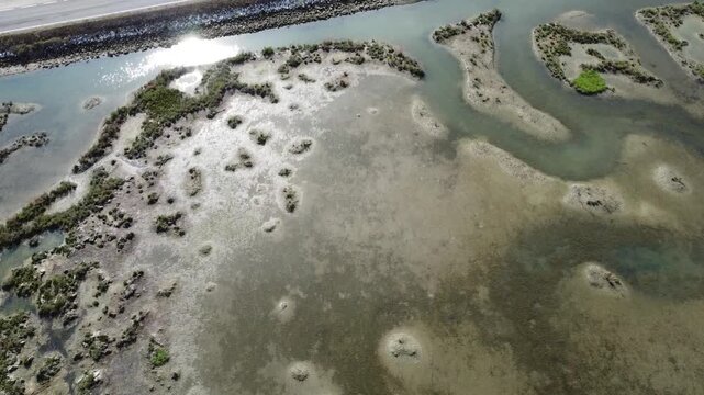 Aerial View of Lio Piccolo Marshlands in the Venice Lagoon