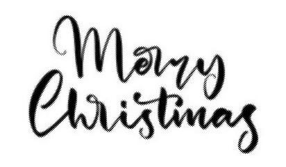 Merry Christmas handlettered calligraphy isolated on a clean white background transparent background © AbstractZone