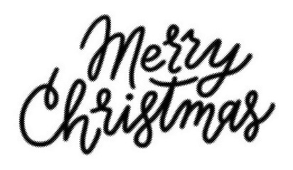 Merry Christmas handlettered text in a modern calligraphy script style isolated on white transparent background © AbstractZone