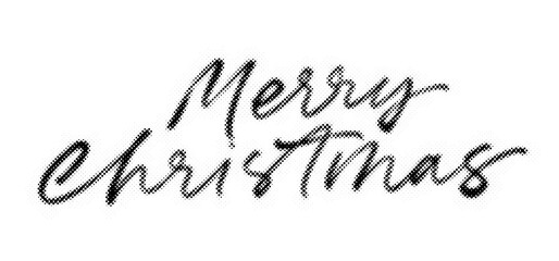 Merry Christmas handlettered text with a vintage halftone dot texture effect transparent background © AbstractZone